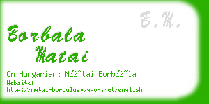 borbala matai business card